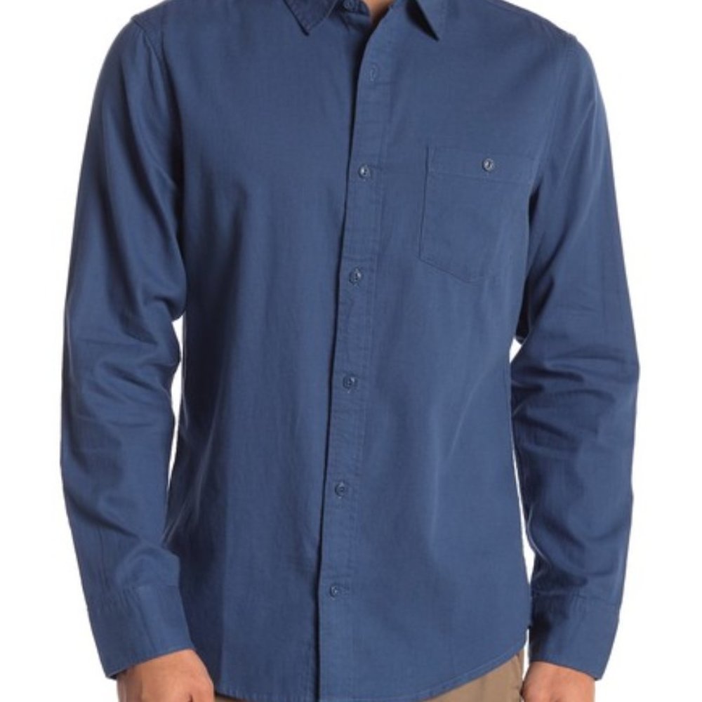WALLIN&BROS Long Sleeve Bedford Casual Blue Shirt